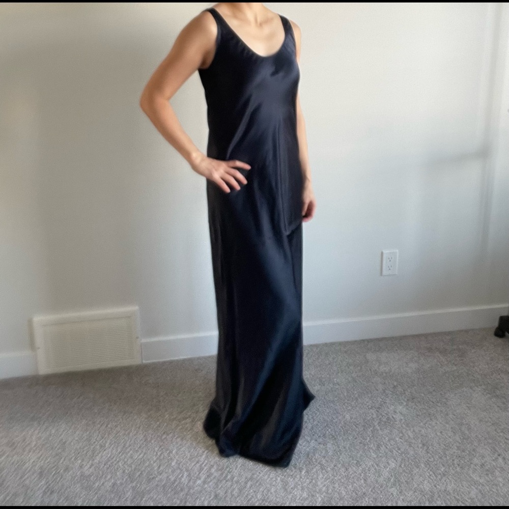 Navy blue long dress